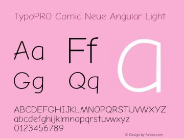 TypoPRO Comic Neue Angular Light Version 1.000图片样张