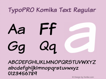 TypoPRO Komika Text Regular 2.0图片样张