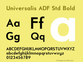 Universalis ADF Std Bold Version 1.009图片样张