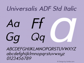 Universalis ADF Std Italic Version 1.009图片样张