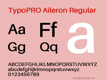 TypoPRO Aileron Regular Version 1.000;PS 001.000;hotconv 1.0.70;makeotf.lib2.5.58329 Font Sample