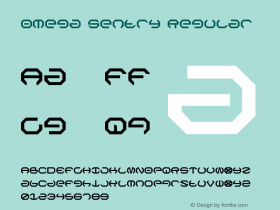 Omega Sentry Regular Unknown Font Sample