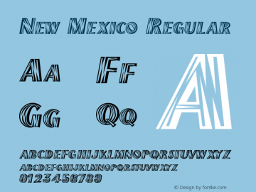 New Mexico Regular The IMSI MasterFonts Collection, tm 1995, 1996 IMSI (International Microcomputer Software Inc.)图片样张