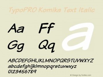 TypoPRO Komika Text Italic 2.0图片样张