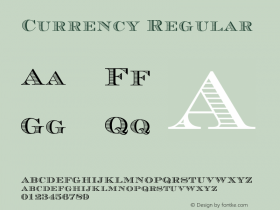 Currency Regular The IMSI MasterFonts Collection, tm 1995 IMSI图片样张