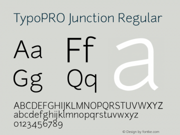 TypoPRO Junction Regular Version 1.002 Font Sample