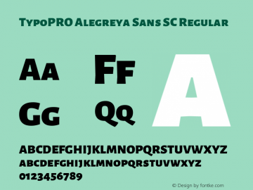 TypoPRO Alegreya Sans SC Regular Version 1.000;PS 001.000;hotconv 1.0.70;makeotf.lib2.5.58329 DEVELOPMENT图片样张