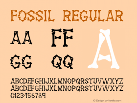 Fossil Regular The IMSI MasterFonts Collection, tm 1995 IMSI图片样张