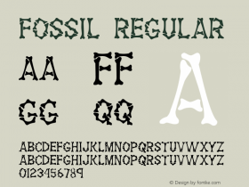 Fossil Regular Media Graphics International: Publisher's Paradise (TM) October 1994 Font Sample