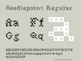 Needlepoint Regular WSI:  7/2/94 Font Sample