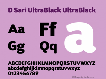 D Sari UltraBlack UltraBlack 1.000 Font Sample