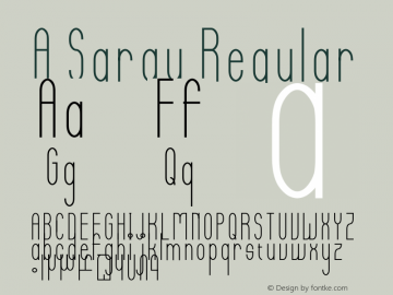 A Saray Regular Version 1.00 April 03, 2014图片样张
