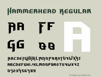 Hammerhead Regular Fontmaker 2.0 (07.04.1999) Font Sample