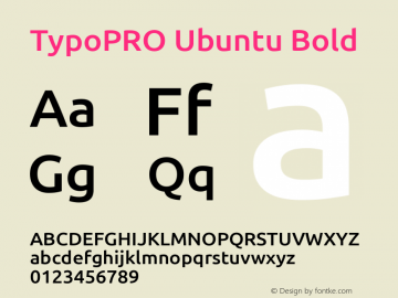 TypoPRO Ubuntu Bold Version 0.80图片样张