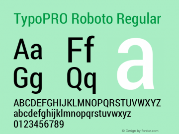TypoPRO Roboto Regular Version 1.200311; 2013 Font Sample