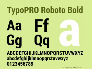 TypoPRO Roboto Bold Version 1.200311; 2013 Font Sample