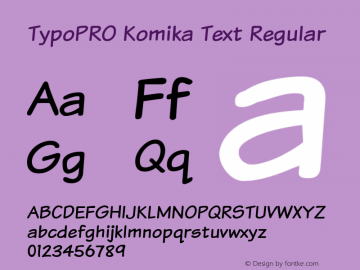 TypoPRO Komika Text Regular 2.0图片样张