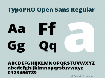 TypoPRO Open Sans Regular Version 1.10图片样张