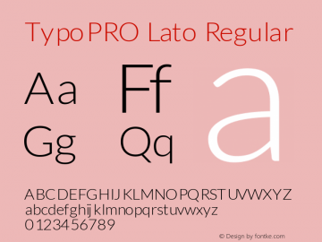 TypoPRO Lato Regular Version 1.105; Western+Polish opensource图片样张