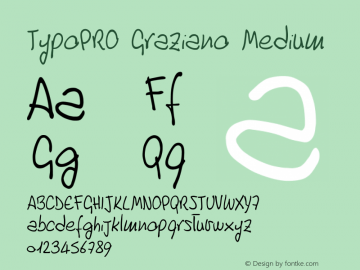 TypoPRO Graziano Medium Version 001.000图片样张