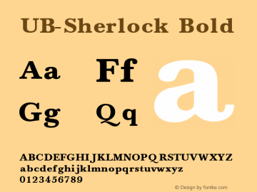 UB-Sherlock Bold March 1996 Version 4.0图片样张