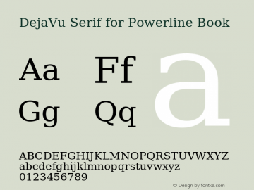DejaVu Serif for Powerline Book Version 2.33图片样张