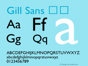 Gill Sans 粗体 9.0d6e1 Font Sample