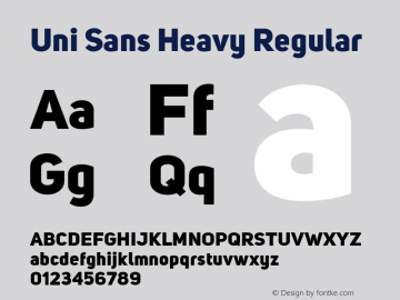 Uni Sans Heavy Regular Version 001.029图片样张