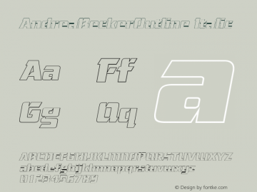 AndreaBeckerOutline Italic 001.000 Font Sample