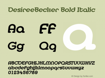 DesireeBecker Bold Italic 001.000图片样张