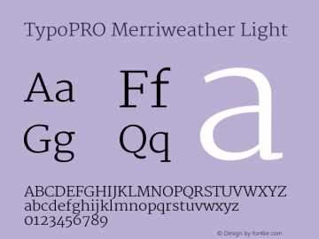 TypoPRO Merriweather Light Version 1.003图片样张