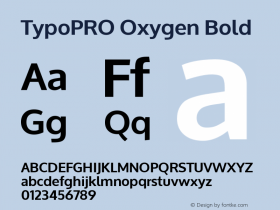 TypoPRO Oxygen Bold Version 1.000 Font Sample