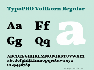 TypoPRO Vollkorn Regular Version 2.001图片样张