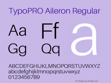 TypoPRO Aileron Regular Version 1.000;PS 001.000;hotconv 1.0.70;makeotf.lib2.5.58329 Font Sample