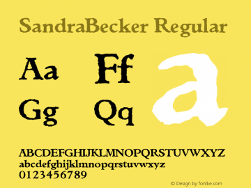 SandraBecker Regular 001.000 Font Sample