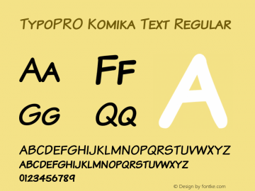 TypoPRO Komika Text Regular 2.0图片样张