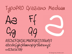 TypoPRO Graziano Medium Version 001.000 Font Sample