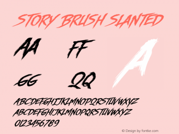 Story Brush Slanted Version 1.000 2014 initial release图片样张