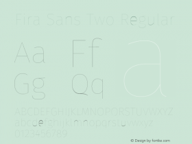 Fira Sans Two Regular Version 3.105;PS 003.105;hotconv 1.0.70;makeotf.lib2.5.58329图片样张