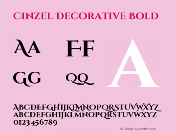 Cinzel Decorative Bold Version 1.001;PS 001.001;hot Font Sample