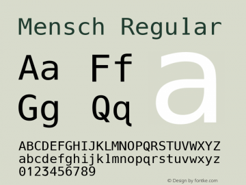 Mensch Regular 6.1d8e1图片样张