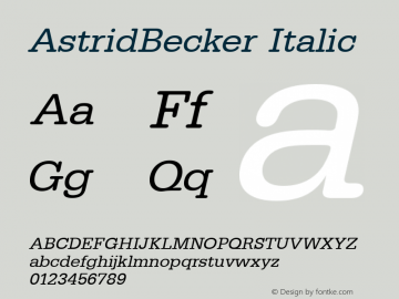 AstridBecker Italic 001.000图片样张