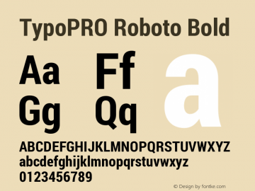 TypoPRO Roboto Bold Version 1.200311; 2013 Font Sample