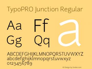 TypoPRO Junction Regular Version 1.002 Font Sample