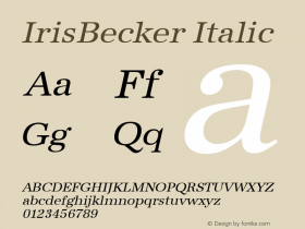 IrisBecker Italic 001.000图片样张