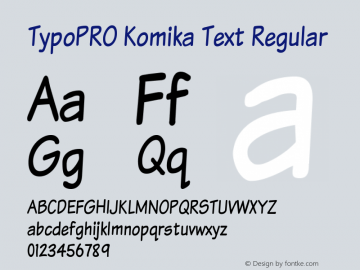 TypoPRO Komika Text Regular 2.0图片样张