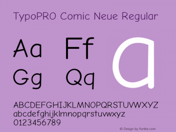 TypoPRO Comic Neue Regular Version 1.000 Font Sample