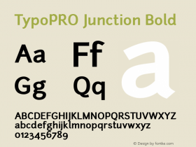 TypoPRO Junction Bold Version 001.001 Font Sample