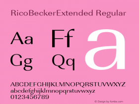 RicoBeckerExtended Regular 001.000图片样张