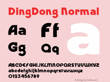 DingDong Normal Macromedia Fontographer 4.1.3 30.12.1998 Font Sample